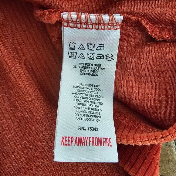 Cynthia Rowley Girls Corduroy Long-Sleeve Tiered Dress Size 8 Rust Orange - Picture 4 of 9